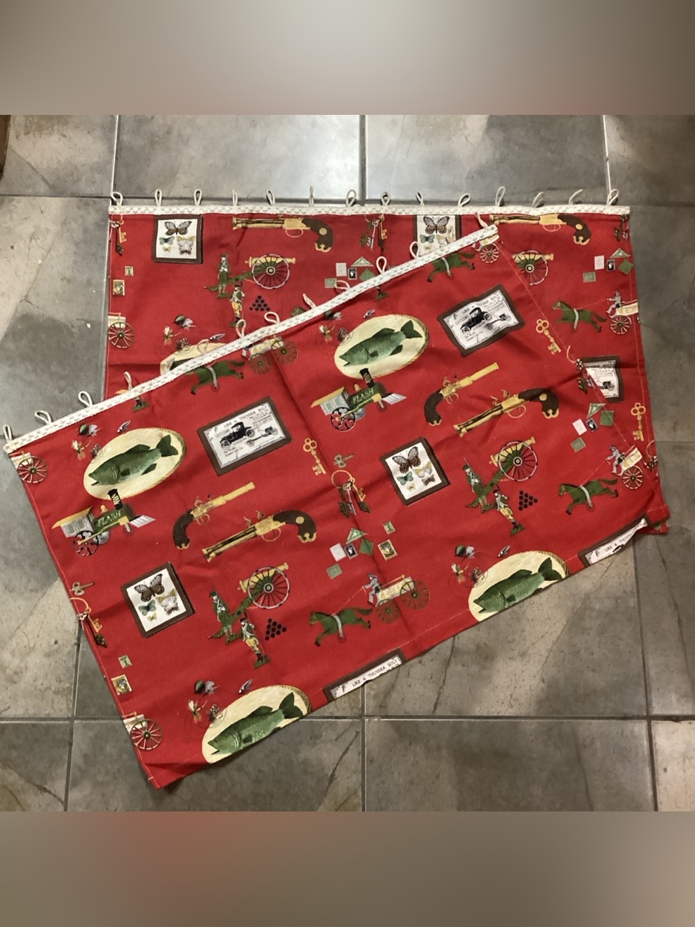 Vintage Retro Handmade Cafe Curtains